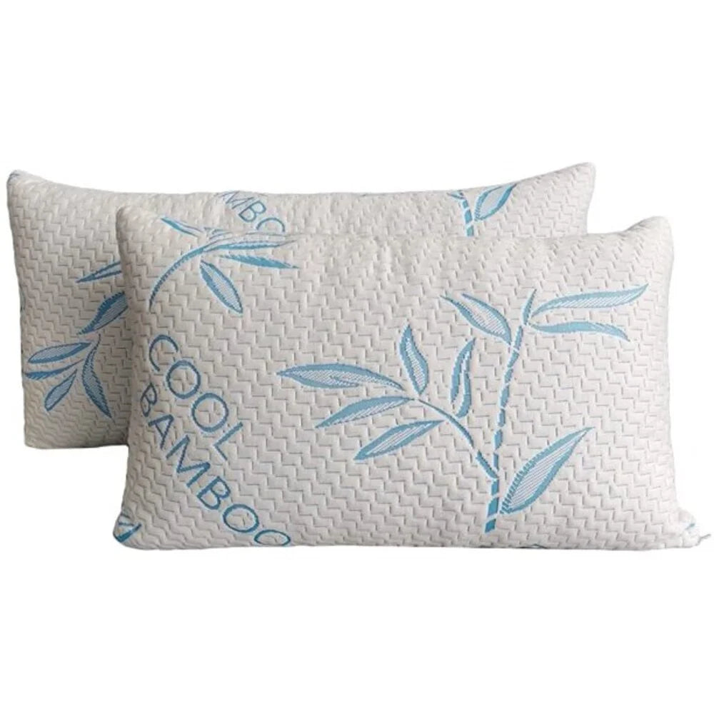 Almohada de cama premium cubierta de bambú: ultrasuave, hipoalergénica y ecológica