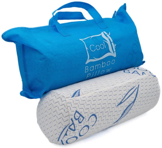 Premium Cylinder Bamboo Neck Pillow | Cylinder Neck Roll Cervical Bolster Round Bamboo Pillows Neck and Back Support | Ultimate Comfort