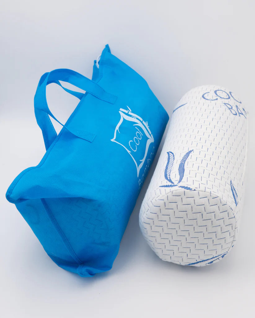 Almohada de cuello cilíndrica de bambú premium | Rollo cilíndrico para cuello, refuerzo cervical, almohadas redondas de bambú, soporte para cuello y espalda | Máximo confort