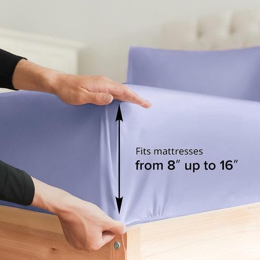 lavender bed sheet, cotton bed sheet, egyptian bed sheet, fitted bed sheet, deep pockets, wrinkle free, bamboo bed sheet, soft bed sheet, luxury bed sheet