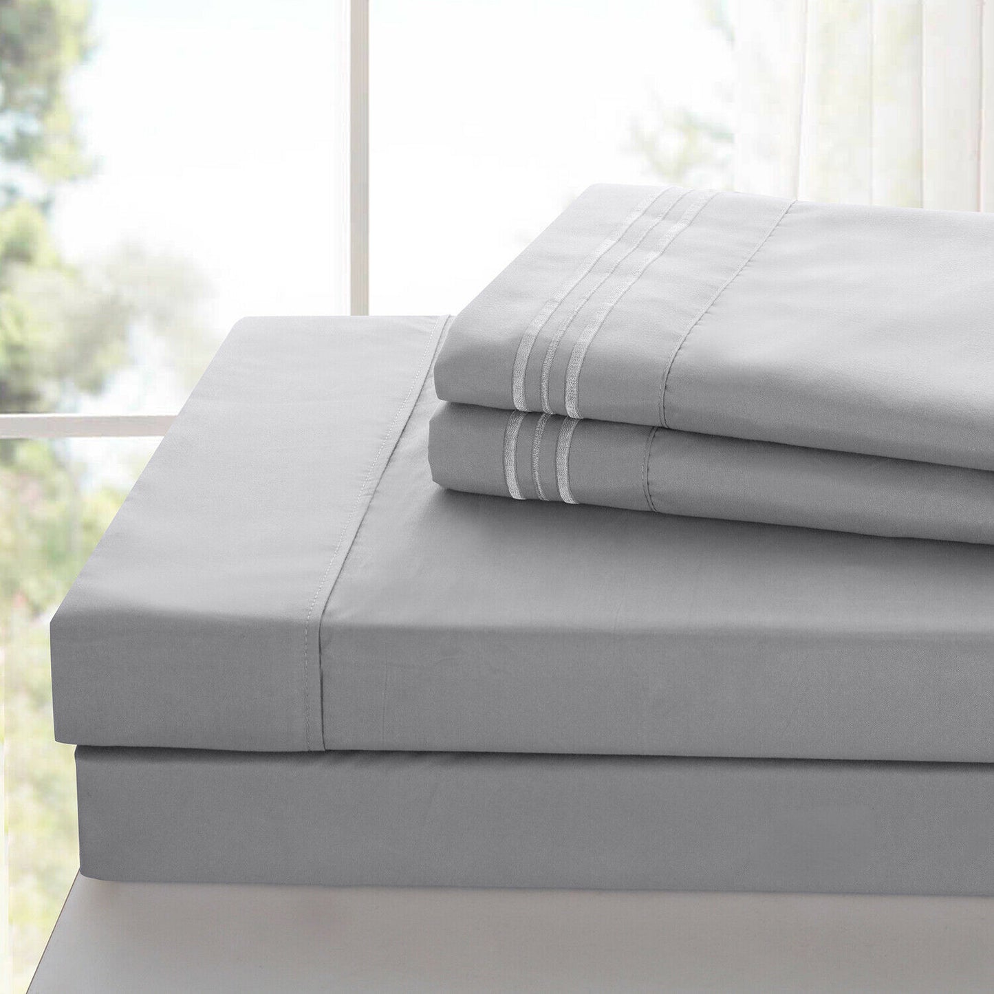 Luxury Ultra-Soft Bed Sheet Set | Hypoallergenic-Deep Pockets-Fade,Wrinkle,Stain Resistant-1800 Thread Count-4 Pieces