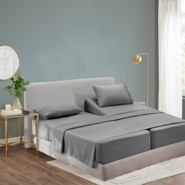 Juego de sábanas ultrasuaves de lujo | Hipoalergénico, bolsillos profundos, resistente a la decoloración, a las arrugas y a las manchas, 1800 hilos, 4 piezas