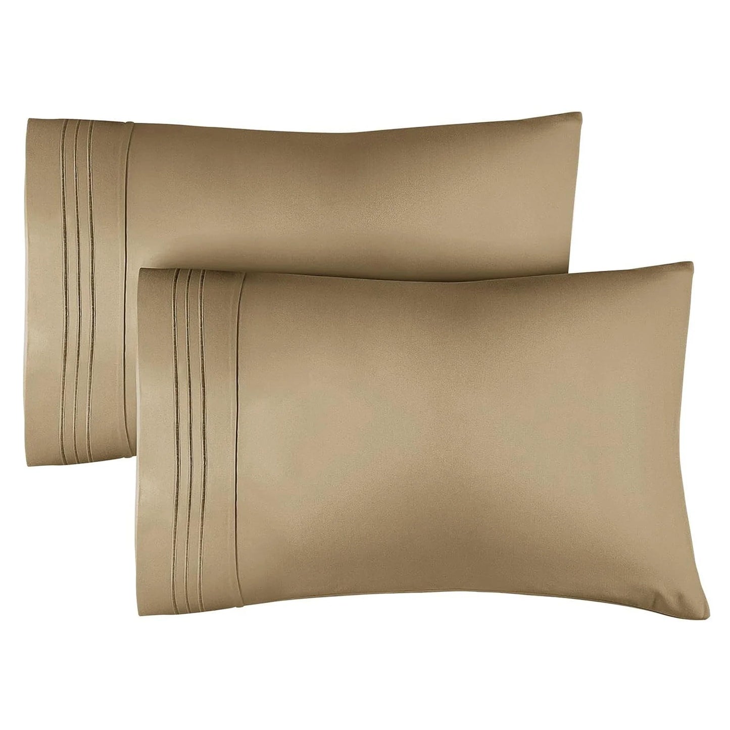 Pillowcase Set (2 pcs) | Hypoallergenic-Deep Pockets-Fade,Wrinkle,Stain Resistant-1800 Thread Count