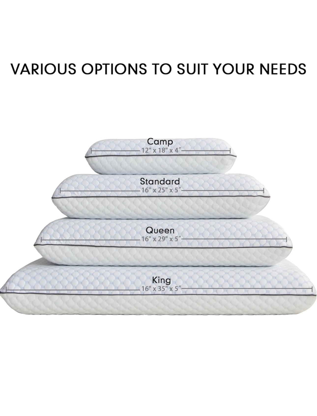 Memory Foam Neck Pillow - Cool Bamboo for Neck Pain and Arthritis