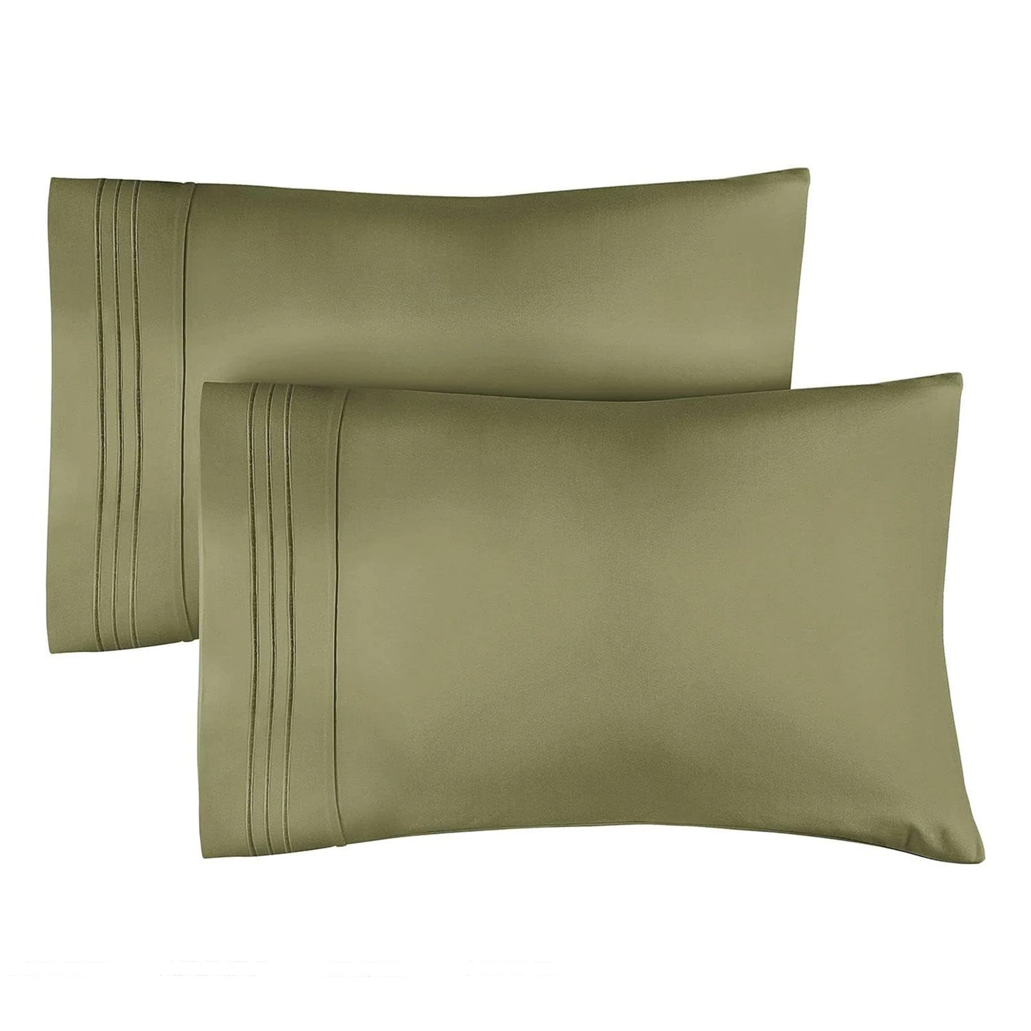 Pillowcase Set (2 pcs) | Hypoallergenic-Deep Pockets-Fade,Wrinkle,Stain Resistant-1800 Thread Count