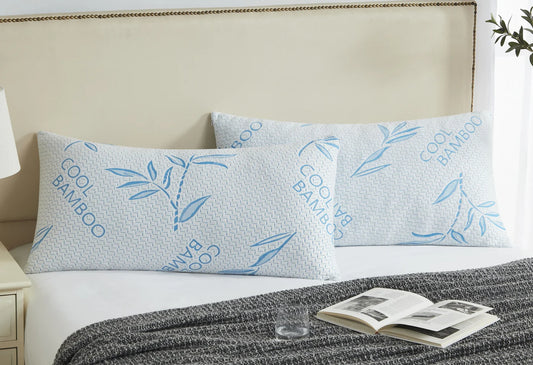 Premium Bamboo Covered Bed Pillow - Ultra-Soft, Hypoallergenic, and Eco-Friendly