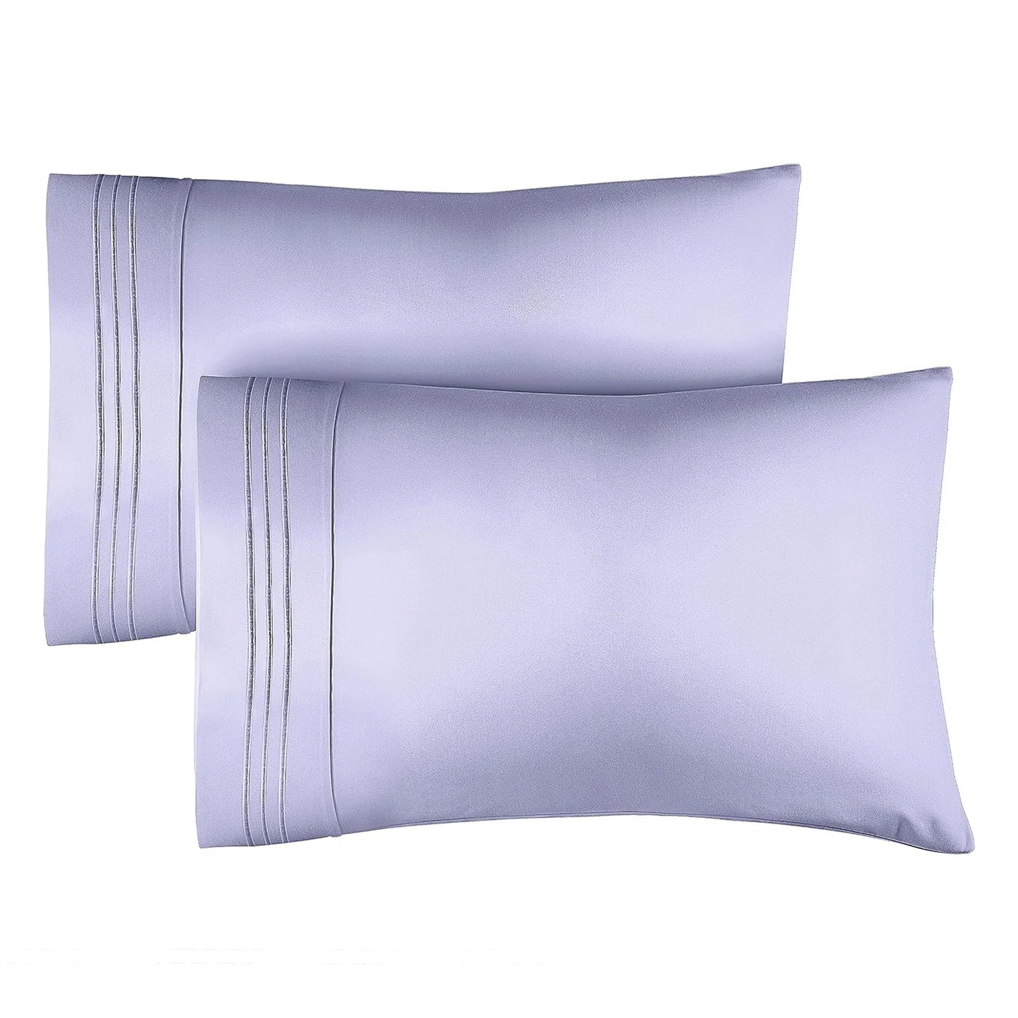 Pillowcase Set (2 pcs) | Hypoallergenic-Deep Pockets-Fade,Wrinkle,Stain Resistant-1800 Thread Count