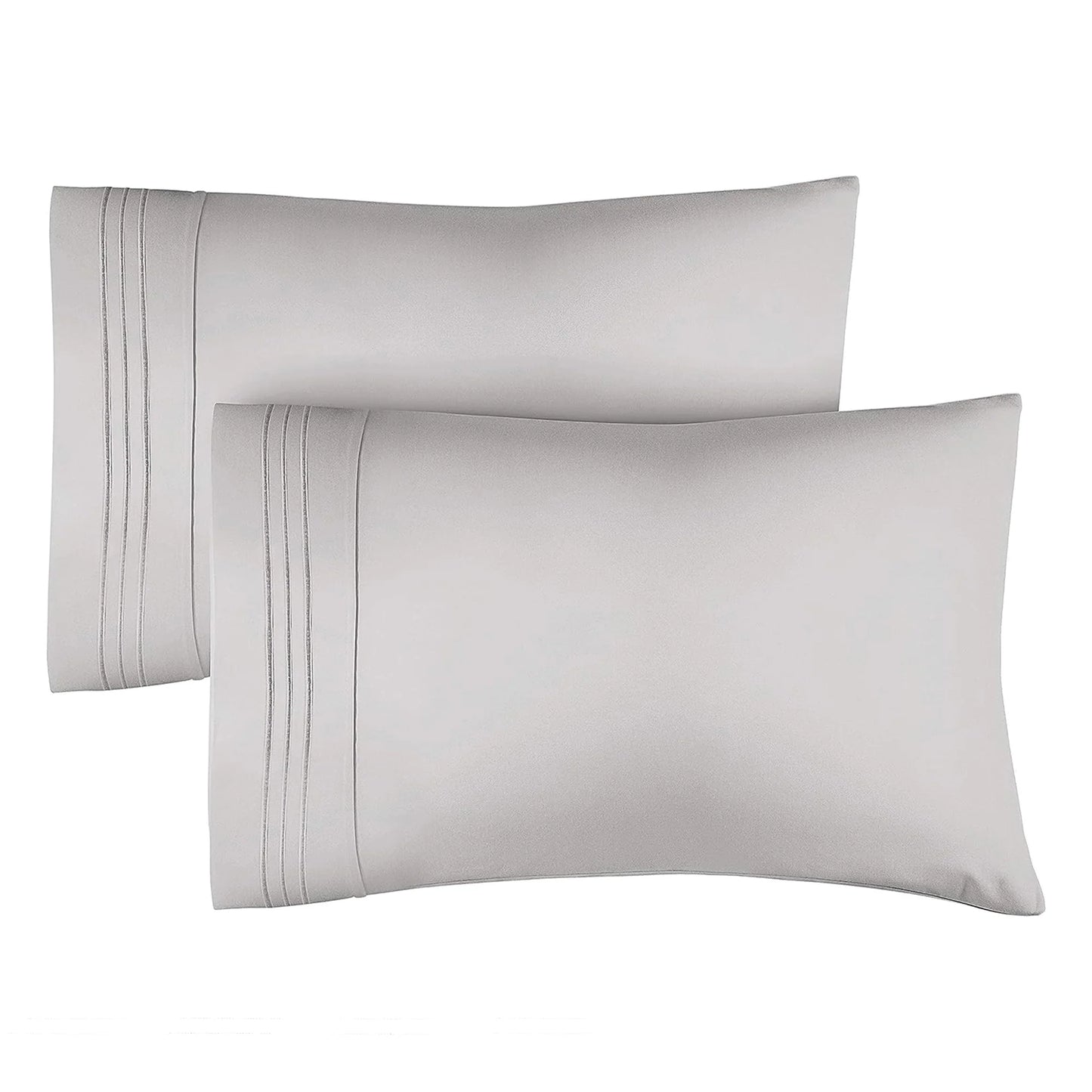 Pillowcase Set (2 pcs) | Hypoallergenic-Deep Pockets-Fade,Wrinkle,Stain Resistant-1800 Thread Count