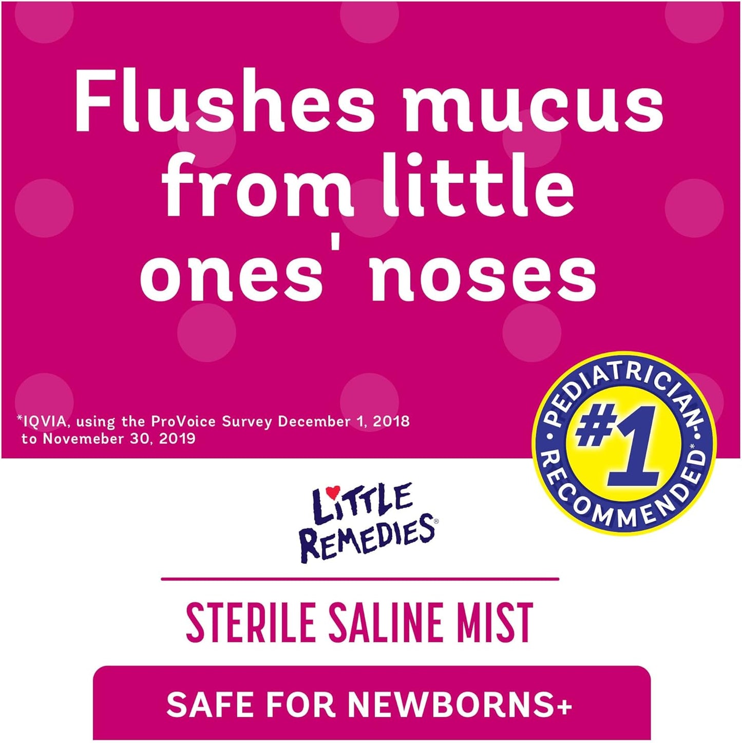 3PACK - Little Remedies Sterile Saline Nasal Mist, Safe for Newborns, 3 oz