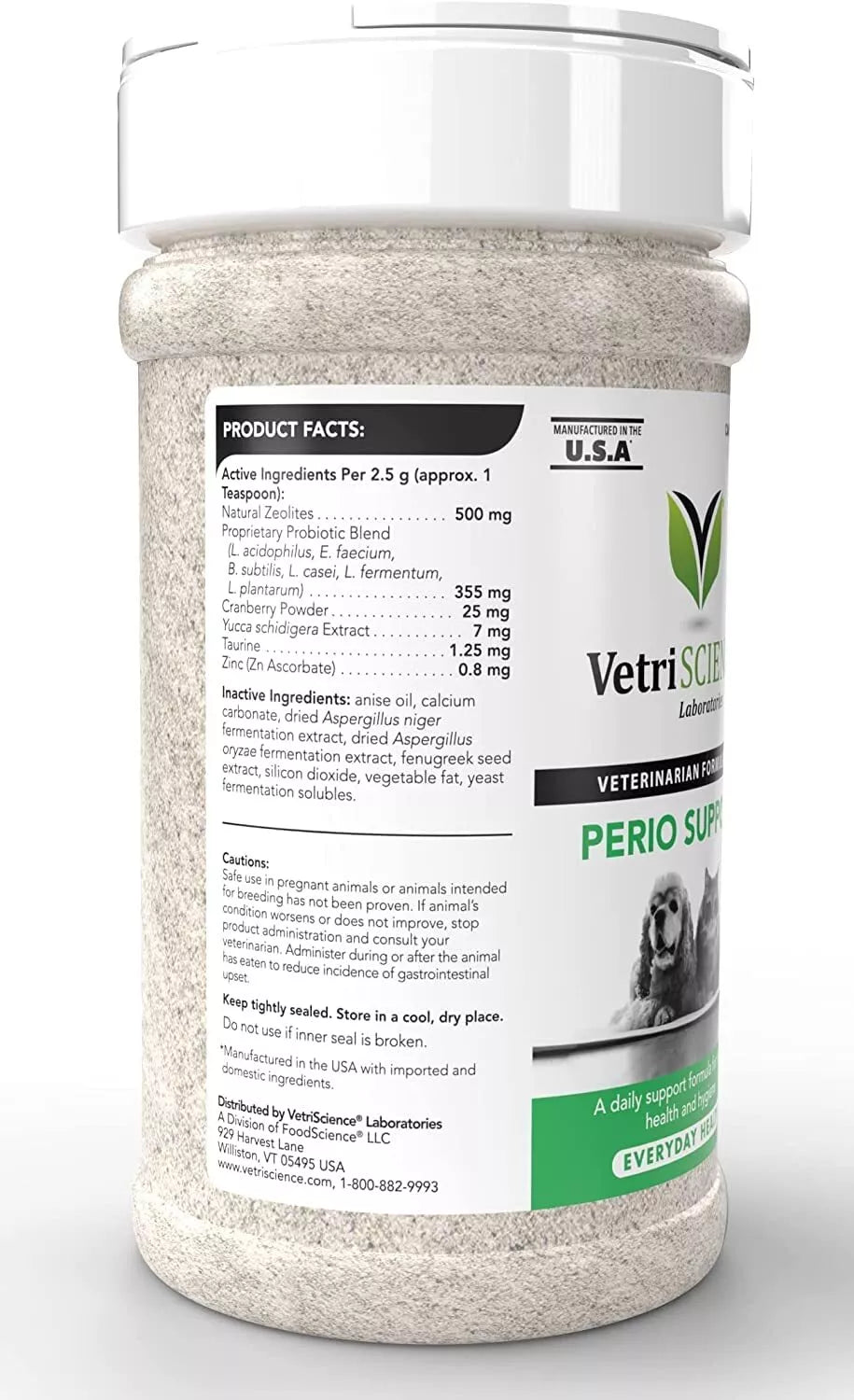 VETRISCIENCE Laboratories Perio Support Dental Health Powder for Cats&Dogs 4.2oz