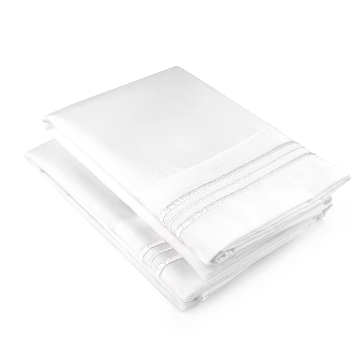 Pillowcase Set (2 pcs) | Hypoallergenic-Deep Pockets-Fade,Wrinkle,Stain Resistant-1800 Thread Count